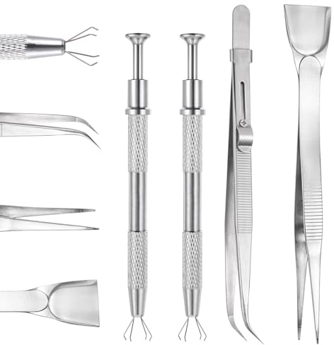 4Pcs Cake Decorating Sprinkles Tools Set, 4 Claw Sprinkle Pen Pearl Grabber Sugar Bead Pick-up Tool Stainless Steel Cake Tweezers Pearl Sprinkle Spoon with Shovel for Cake Ice Cream Baking