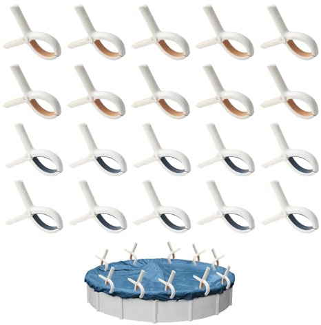 12 abrazaderas de invernadero de acero inoxidable para jardín, pinzas para plantas, pinzas de ropa, láminas de invernadero, clips para sujetar abrazaderas de tubos, red de invernadero (20, bicolor