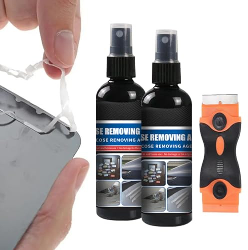 Quita Pegamento Adhesivo,2pcs Disolvente Pegamento 50ml,Quita Pegamento,Quita Adhesivos,Removedor de Pegamento,Elimina Rápidamente Etiquetas y Residuos de Adhesivo de las Superficies
