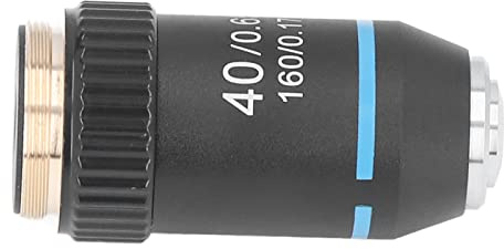 CHICIRIS Objectif de Microscope Achromatique, Lentille à Fort Grossissement 40X pour Professionnels, Matériau en Laiton