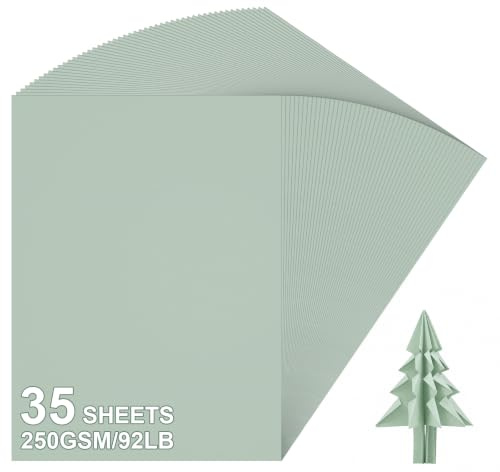 50 ark kartongpapper A4 salviagrön pysselkartong A4 250 G/M²/92 lb tjockt kartongpapper för gör-det-själv papper pyssel konst dekoration scrapbooking presentpapper jul