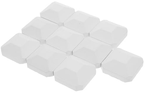 LALADEFIEE 10pcs Gas Grill Cordierite Briquettes Replacement Bbq Grill Briquettes White Heat Resistant Easy to Use Simple to Clean Even Heat Distribution 2x2 Inch Lava Rock Use