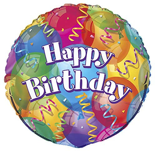 Unique Party 11359 - 18 Foil Brilliant Birthday Balloon, Rainbow