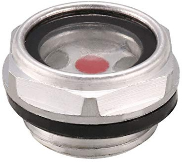 uxcell Oil Liquid Level Gauge Sight Glass G1/2 Male Threaded Aluminum Alloy Air Compressor Fittings with O-ring