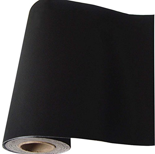 Self Adhesive Velvet Flock Liner for Jewelry Drawer Craft Fabric Peel and Stick Black, Soft Velvet Liner for Drawer DIY 17.7 x 117 (Black)