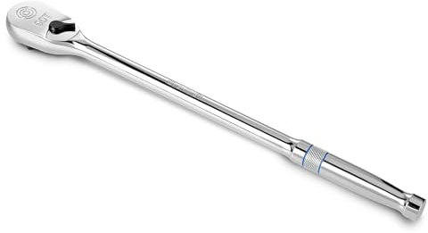 DURATECH Extra Long Handle 1/2-Inch Drive Ratchet, 90-Tooth Ratchet Wrench