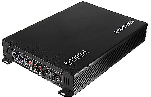 Shkalacar Amplificador de audio para automóvil de 4 canales Amplificador de alta potencia de 2000 W. Amplificador de potencia estéreo de cuatro vías de 12 V Clase A/B