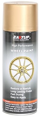 EASTUP Premium Gold Metallic Acrylic Enamel Wheel Spray Paint - Brilliant Finish, High Durability, Fade-resistant, Quick Drying Rim Coating