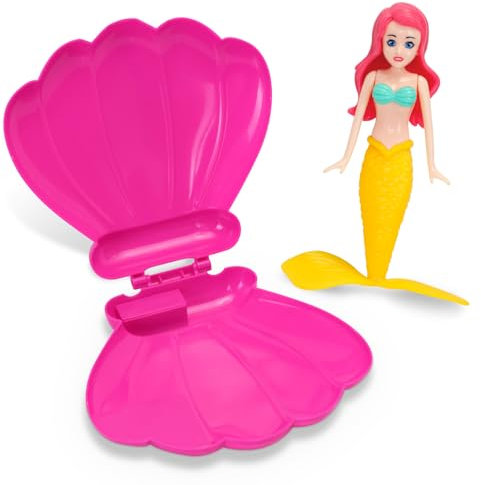 TOPWAYS Ensemble de jouets aquatiques pour enfants, jouets de piscine, sirènes, accessoires de piscine et jouets de piscine, cadeaux pour enfants (rouge rose + jaune)