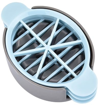Cortador De Huevos 6 Gajos 3 Líneas Para Huevos Duros Accesorio De Cocina Azul Herramienta Multiusos Para Frutas Y Verduras Diseño Ergonómico Y Seguro