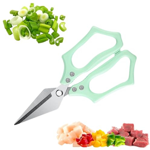 Qiwieod Tijeras De Cocina | Tijeras De Cocina Multiusos De Acero Inoxidable, Multifuncionales De Para Picar,Para Cortar Huesos De Pollo Pescado Y Mariscos