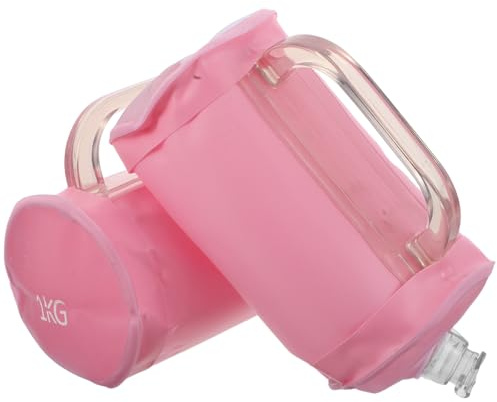 KOMBIUDA 2 piezas Mancuernas de Agua Ajustables de PVC Rellenables Sin Fugas para Entrenamiento Muscular Casa Viaje Fitness