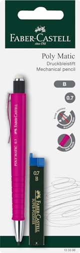 FABER-CASTELL 133398 - Porte-mine Poly Matic, 0,7 mm, sur carte blister, assortis
