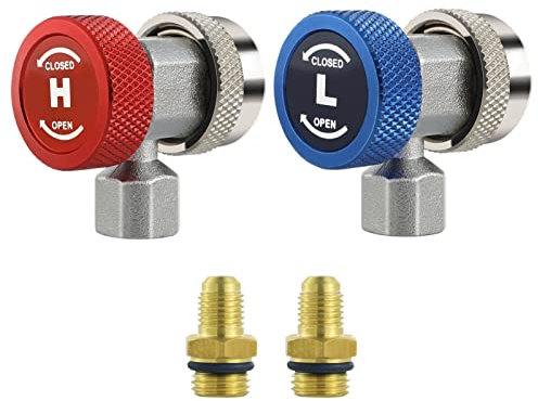 WINOMO Verstellbare AC R134A Schnellwechsler Stecker Adapter hoch niedrig 1/4 SAE HLK