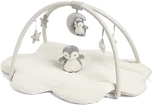 Mamas & Papas Baby Spielmatte mit Spielbogen aus Plüschstoff mit Knister-, Quietsch- und Rasselgeräuschen, Wolkenparadies