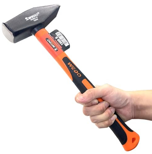 WEDO Cross Peen Hammer,7oz Tack Hammer,Ball Peen Hammer,200g High Carbon Steel Hammer Head,Length 280mm(11), Machinist Engineers Hammer With Fiberglass Handle