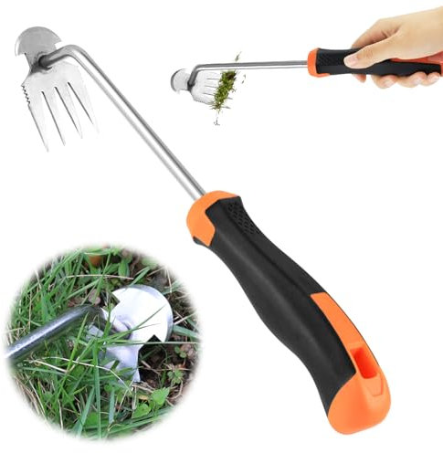 Cortador de Malezas Manual para Jardinería, Quitamalezas con Mango, Cortador de Malezas de Acero Inoxidable, Herramientas de Jardín, Cortador de Diente de León, Dispositivo para Quitar Malezas