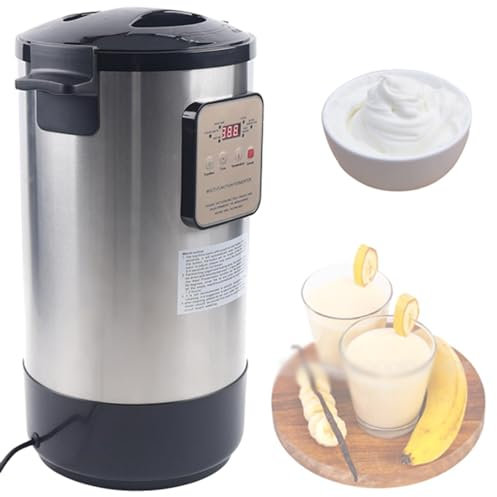 Quixnova Macchina per la fermentazione da 18 Litri - Macchina per Yogurt con Controllo del Tempo e della Temperatura, Vaso Interno in Acciaio Inossidabile, per Yogurt Fatto in casa, Formaggio