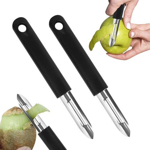 2 Pezzi Pelapatate Pelaverdure Acciaio Inossidabile Pela Patate e Verdure Pela Carote Sbuccia Patate per Patate e Verdura Frutta