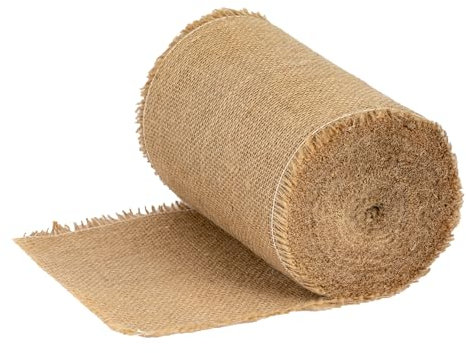 La Cordeline Tela di iuta naturale, 20 cm, rotolo 18 metri, nastro per artigianato, decorazione, giardinaggio