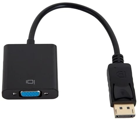 glowster DisplayPort till VGA-adapter – hane-till-honkontakt, perfekt för anslutning av enheter till VGA-skärmar eller -projektorer.