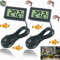 2 Pack Digital Thermometer Hygrometer, Mini LCD Digital Thermometers Temperature Humidity Meter Gauge Monitor with External Probe for Car Fridge Freezer Reptile Incubator Aquarium Poultry