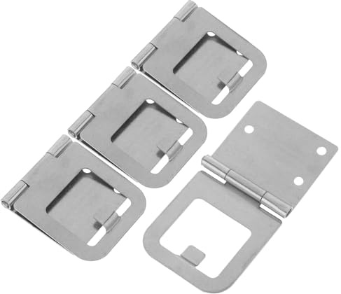 SOPOTUTU 4 Piezas Bisagras Planas de Acero Inoxidable para Pantalla de Ventana Corredera Cerradura Resistente para Puertas de Balcón y Patio Herrajes para Reparación de Ventanas