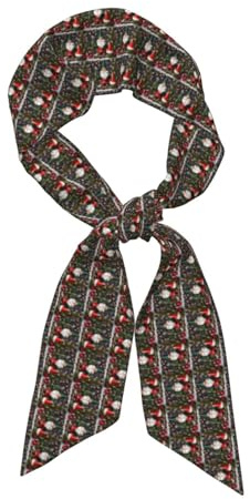 FGPkjh jul traditionella tomtar tryck hals scarfs bandanas halsduk huvuddukar för kvinnor lätt vår halsduk