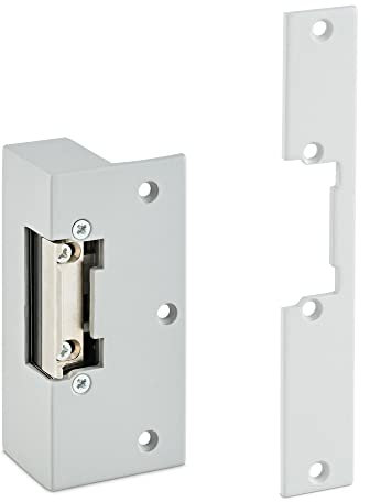 SecureMyDoor - Electric Lock Release Fail Secure with Adjustable Jaw for Door Access Control Systems - 12VDC - Ideal for Commercial, Residential, and Industrial Buildings - Strike Lock