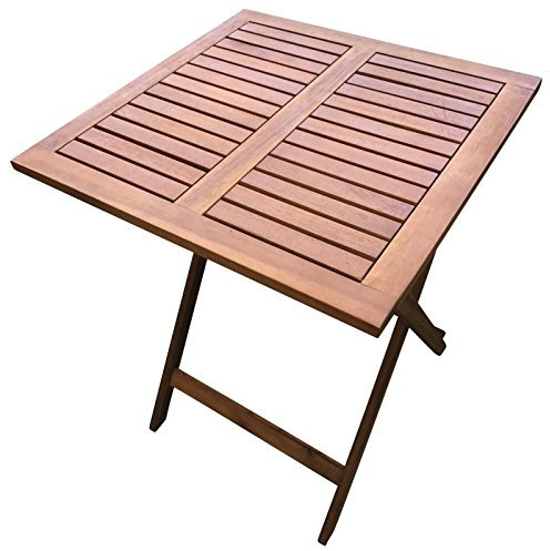 Klapptisch 60x60cm Akazie Balkontisch Bistrotisch Garten Holztisch Beistelltisch