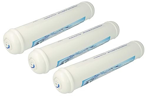 vhbw 3x Filtre à eau cartouche compatible avec LG GW-P6122NS, GW-P3223AC, GW-P6112AC, JLAFF2010, GW-P4026WM, GWS8439SC réfrigérateur