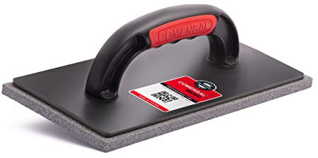 COMENSAL® Talocha Goma - Llana de Goma - Llana Alicatado - Llana de Albañil para Alicatado - Duro Gris Caucho - Made in EU - 140x280 mm