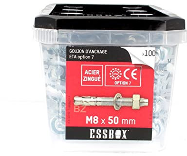 Scell-it ESSBOX de 100 Goujons D'Ancrage 8X50 Acier