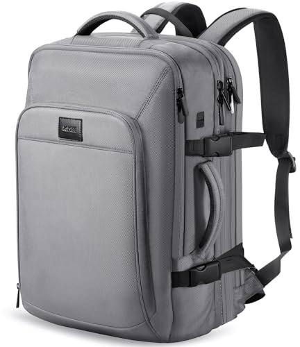 HOMIEE Handgepäck Rucksack 55x40x20 50L Großer Erweiterbarer Reiserucksack Flugzeug 18 Zoll Laptoprucksack mit USB Ladeanschluss Herren Damen Carry on Kabinenrucksack für Reisen Business Weekender