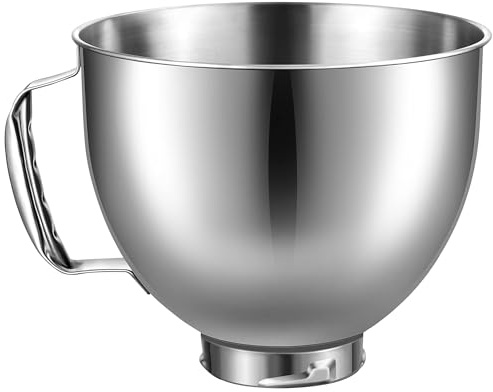KITOART Edelstahl-Mixer-Schüssel für KitchenAid 4,5 Quart Kippkopf-Standmixer, 5QT SSB