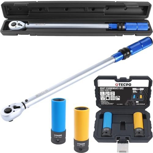 TECPO Drehmomentschlüssel 1/2 60-330 Nm Drehmomentschlüssel Schoneinsatz 17-19mm