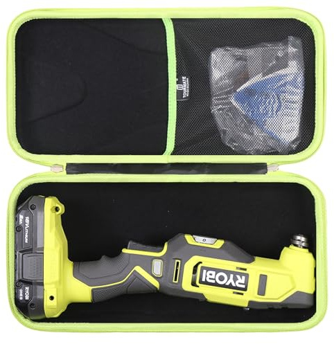 Tourmate Hard Storage Case for Ryobi 18V/PBLMT50B ONE+ HP 18-Volt Multi Tool - Travel Case for Milwaukee 2836-20/2526-20 M12 Multi-Tool(Box for Sale) (Black & Green)