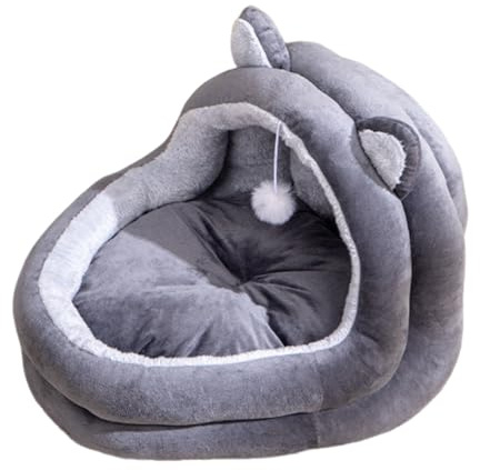 Lit Caverne pour Animaux - Accessoires pour Animaux Semi-Enclos Et Chauds | Lit Caverne Doux pour Chaton Et Chien - pour Chaton Chiot Lapin Intérieur Chambre Salon Balcon Appartement