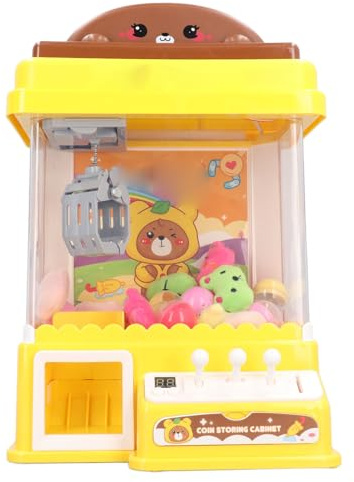 Hamwesh Macchina per Artigli, Distributore Automatico di Orsetti dei Cartoni Animati USB Ricaricabile, Mini Distributore di Premi con Apertura Superiore, 3 Manopole di Controllo e Funzionamento a