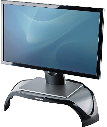 Fellowes - Smart Suites - Soporte elevador para monitor de ordenador de sobremesa y portátil, ajustable en altura