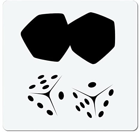 Herterich Products Airbrush Schablone für Würfel | Tattoo & Graffiti Stencil Vorlage | Mylar Material 0,1-0,2 cm Dicke | Für Sprays, Acryl & Airbrushfarbe | Wiederverwendbar & Lösungsmittelresistent