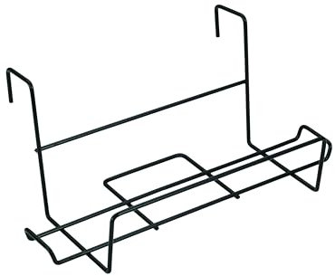 Sauvic Supporto per fioriera acciaio plastificato nero 50x18 cm