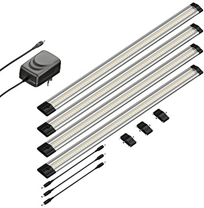 parlat LED Unterbau-Leuchte SIRIS, flach, je 50cm, je 531lm, warm-weiß, 4er Set