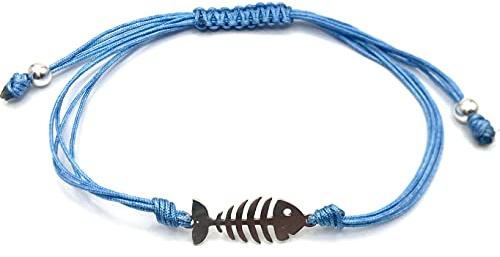 MASBARATA PULSERA ESQUELETO DE PEZ DE PLATA DE LEY 925/1000