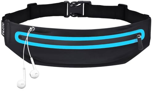Running Belt Fanny Pack, Running Waist Pack for Women & Men USA Patented Hands-Free Reflective Runner Pouch Belt Fitness Workout Bag No-Bounce Adjustable Sport Travel Fanny Pack Cell