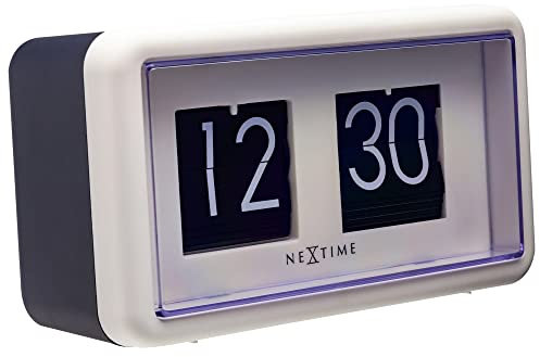 NeXtime 2790 Retro Uhr Aluminium grau, 18cm x 10cm x 7cm