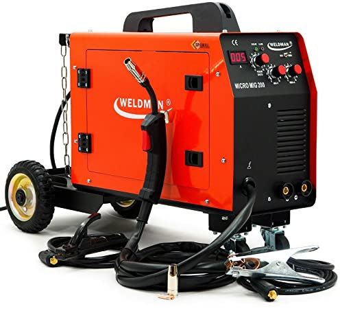Weldman™ Micro MIG 200 MIG/MAG TIG saldatrice 200 Amp telaio 6-8 mm 230 V