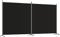 vidaXL Cloison de Séparation 2 Panneaux Séparateur de Pièce Pliable Diviseur Écran d'Intimité Paravent Décoration Salon Noir 348x180 cm Tissu