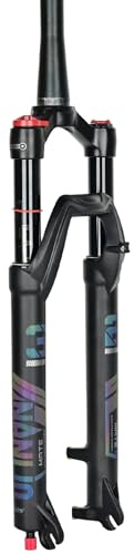 NANLIO Suspensión de bicicleta de 26/27.5/29 pulgadas, ajuste de rebote MTB recta RL/LO horquilla de montaña para bicicleta QR 100 x 9 mm (MATE-27.5Cono-Manual)