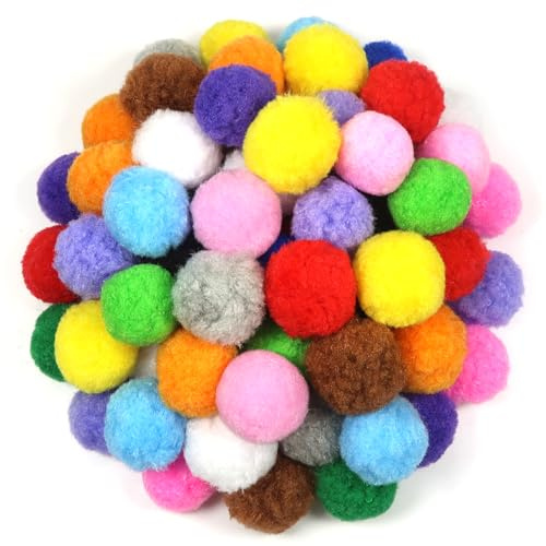 TOAOB 300 Piezas Pompones Manualidades Creativas de Color de 4 cm Bolas de Fieltro Pompones Para Bricolaje Suministros Decoraciones Costura Guirnaldas y Flecos